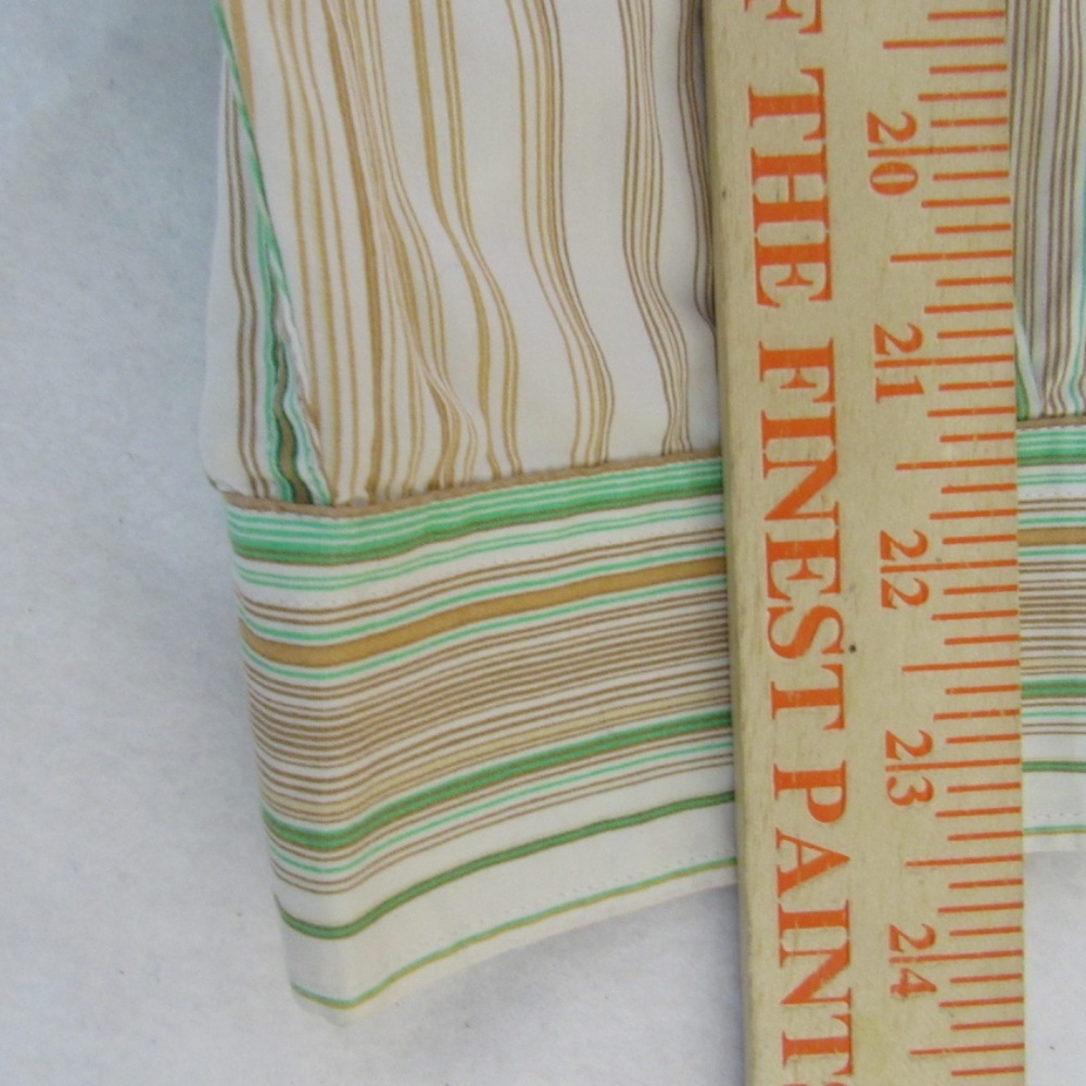 Lacoste Shirt‎ Men 40 or Sz M Green Orange Color block Regular Fit Button Down - Picture 3 of 9